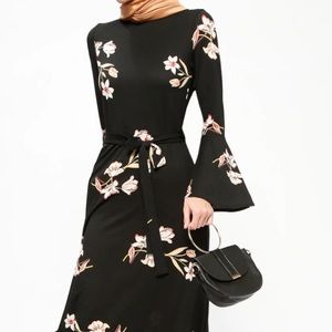 Black Maxi Floral Dress
